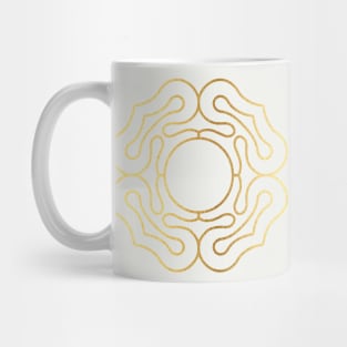 Asian pattern. Gold and Natural White Mug